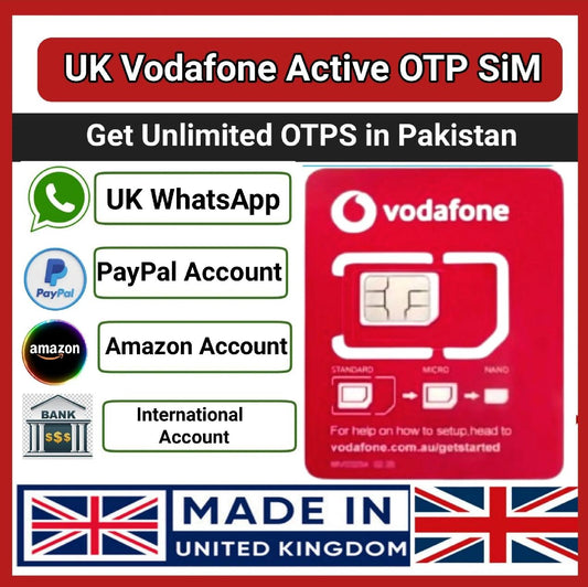 UK SIM Card – Vodafone Network | Fast OTP Verification